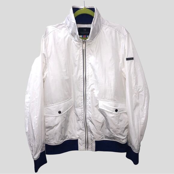 Scotch & Soda Track Jacket White Blue XL NWT - Picture 4 of 10